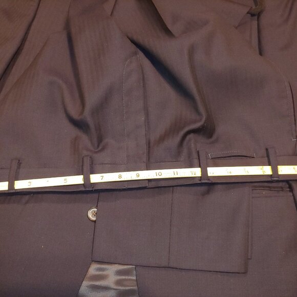 Ralph Lauren Dark Navy Striped - 34W , 41 Jacket - Hand Stitching - Slim Fit - Picture 15 of 15